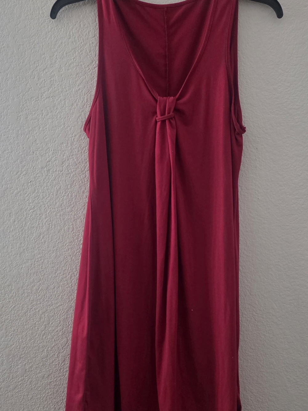 SHEIN Curve Sleeveless Knot-Front Midi Dress in Berry